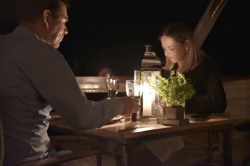 A private table makes a Zambezi dinner a perfect romantic evening